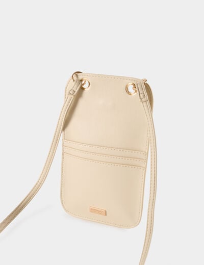 Hartvormige gesp clutch ivoor vrouw