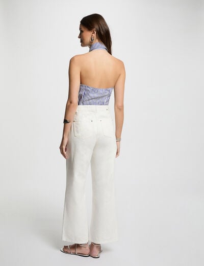 Chemise sans manches rayée multicolore femme