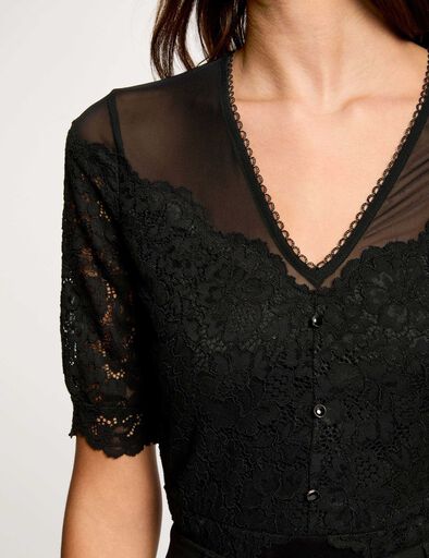 body manches courtes dentelle noir femme Body manches courtes dentelle noir femme