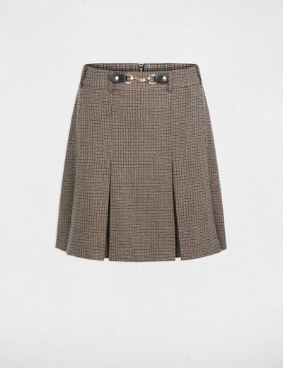 Jupe courte tweed multicolore femme