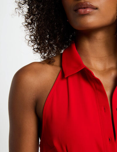 Combinaison longue rouge femme