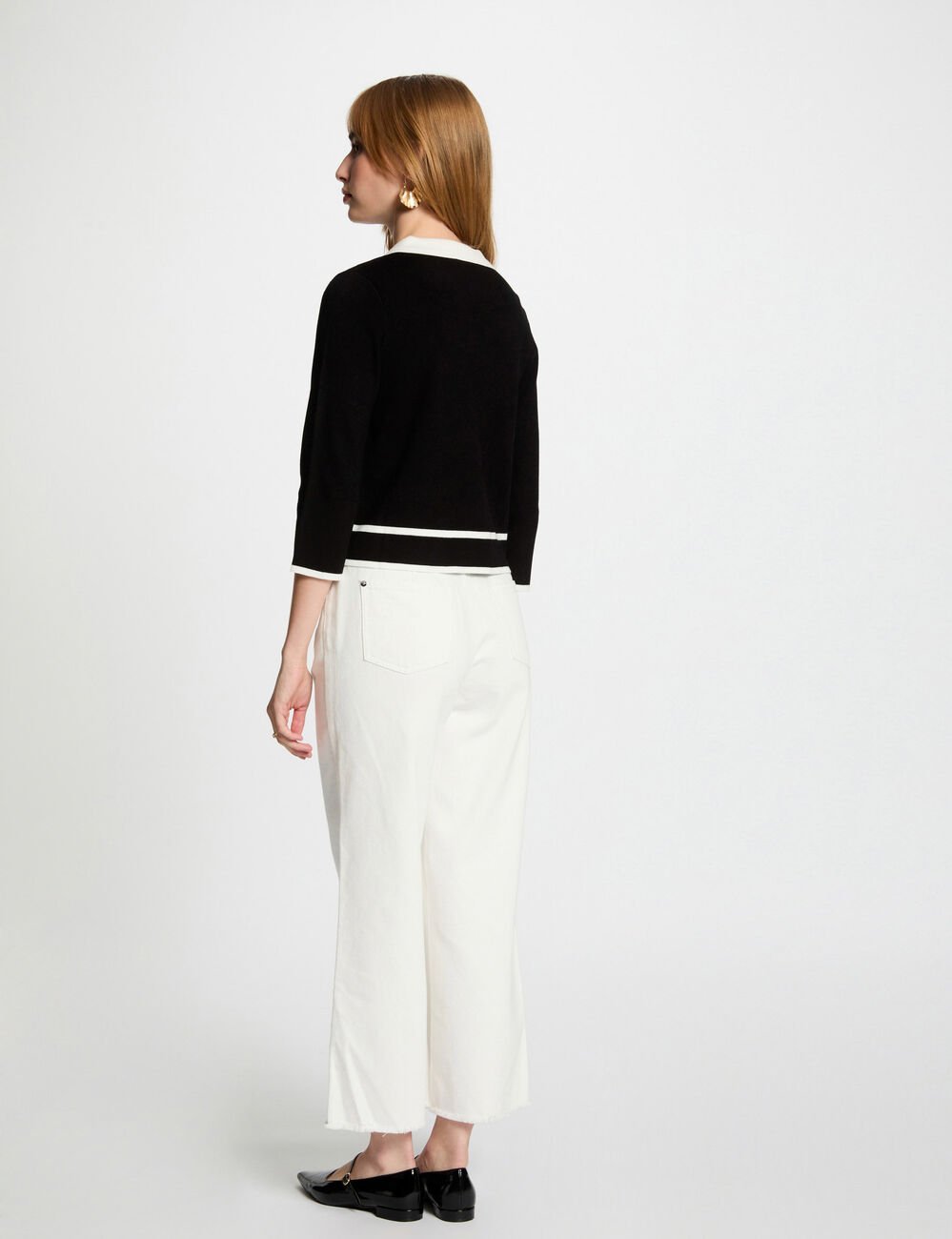 Vest met 3/4 mouwen zwart vrouw