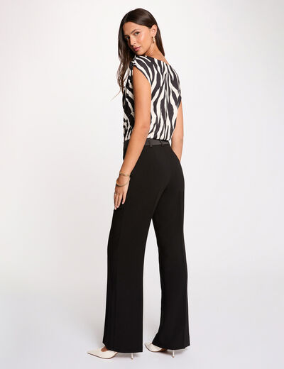 T-shirt ajust&eacute; sans manches multicolore femme