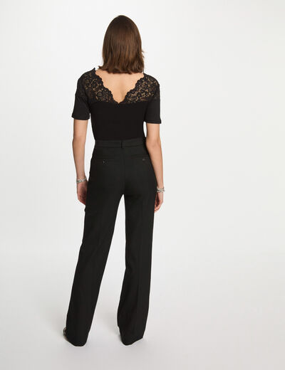 T-shirt manches courtes noir femme
