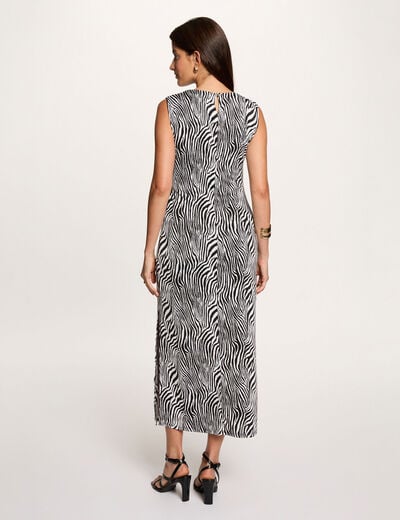 Robe longue sans manches multicolore femme