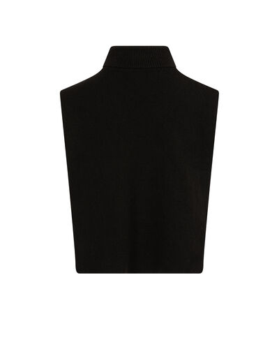 Poncho col strass noir femme