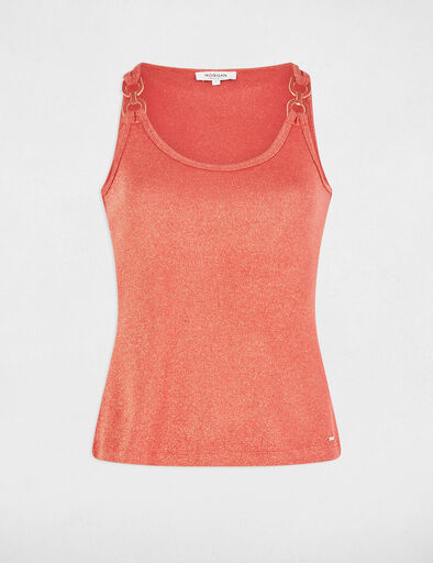 mouwloze top donker oranje vrouw Mouwloze top donker oranje vrouw