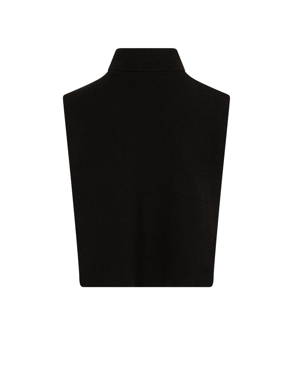 Poncho met strasskraag zwart vrouw