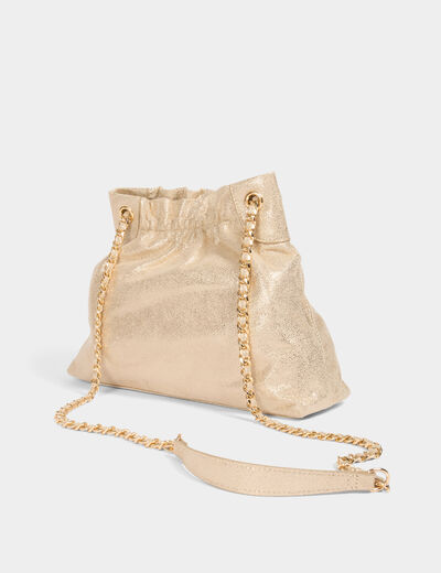 Sac métallisé jaune or femme