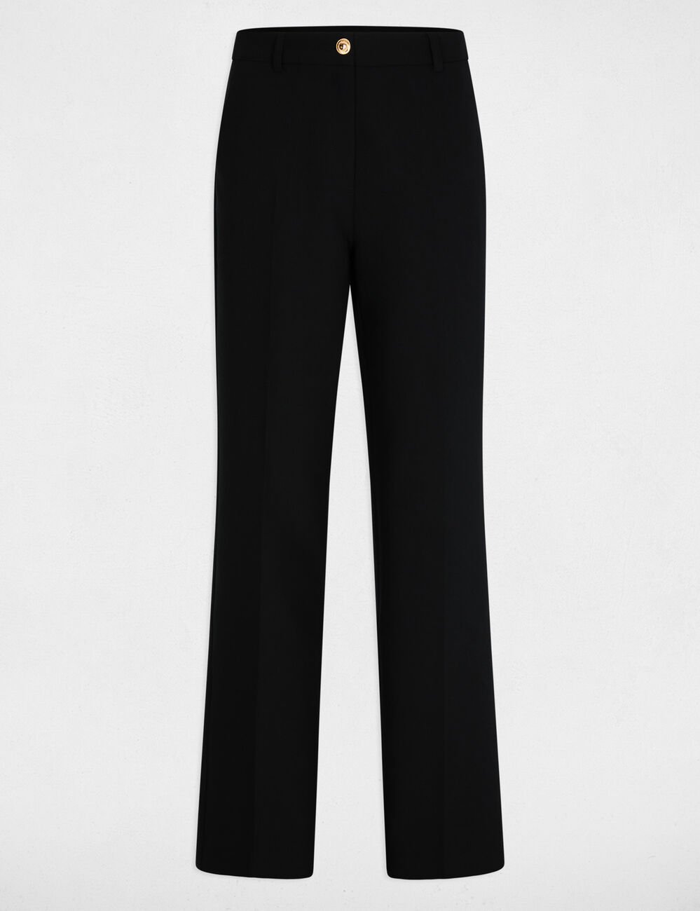 Rechte broek met rits zwart vrouw
