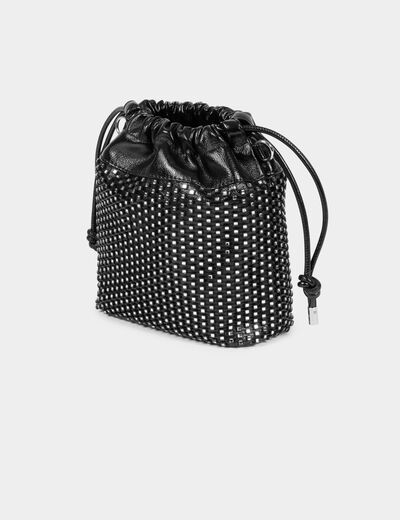 Sac bourse strass noir femme