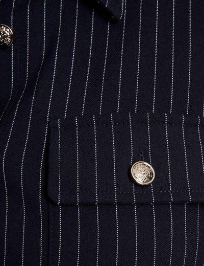 Robe courte cache coeur bleu marine femme