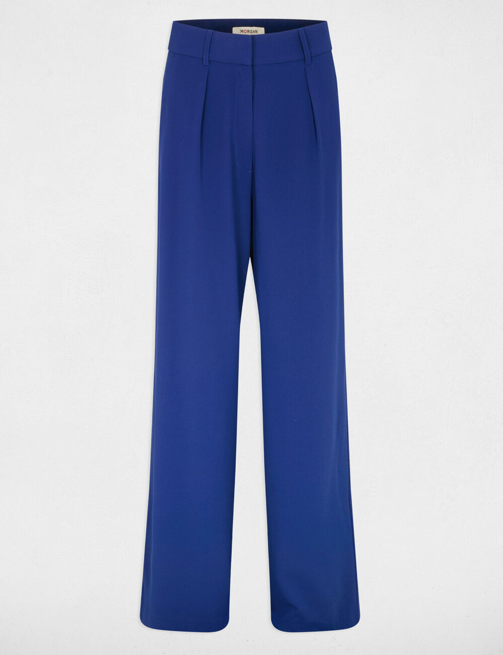 Wijde broek bleu pétrole vrouw