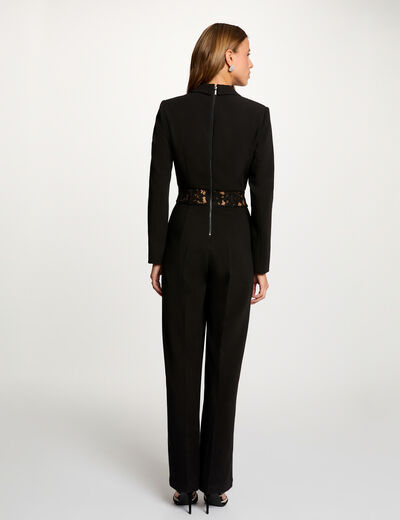 combinaison dentelle col tailleur noir femme zwart vrouw