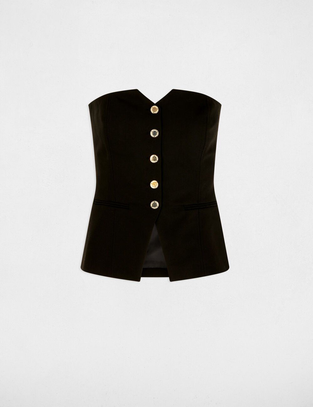 Mouwloos bustier zwart vrouw