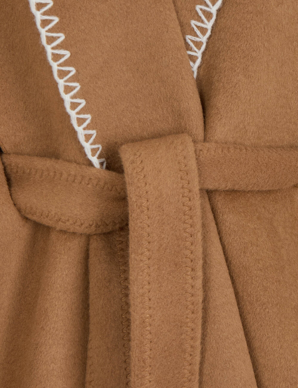 Cape ceinturée camel femme