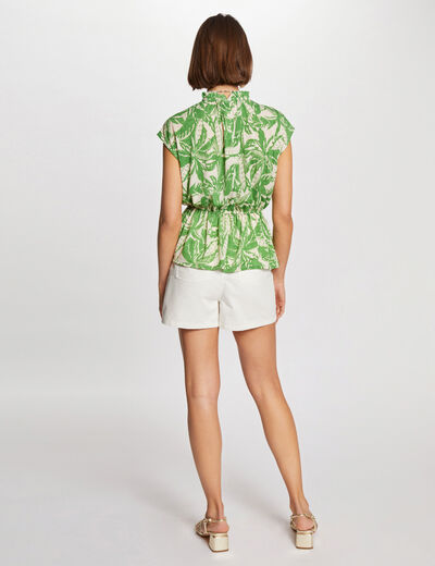 T-shirt manches courtes cintré multico femme