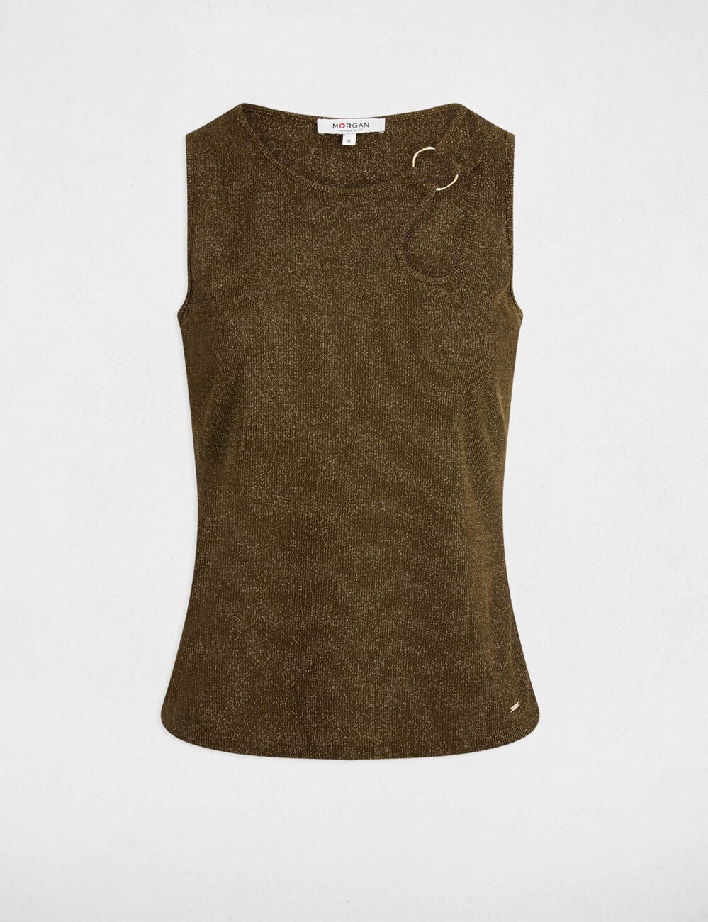 Mouwloze tanktop brons vrouw