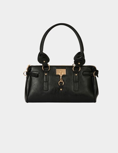 Sac similicuir port&eacute; &eacute;paule noir femme