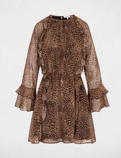 Robe courte &eacute;vas&eacute;e multicolore femme