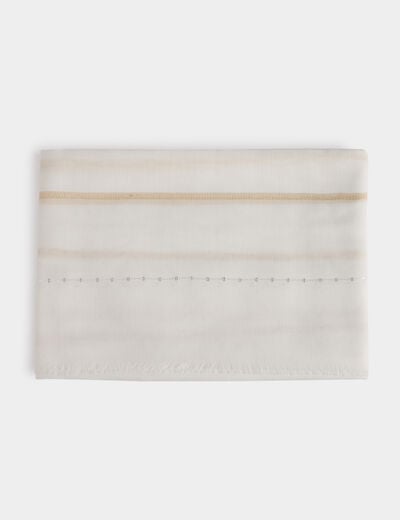 Foulard avec sequins blanc femme
