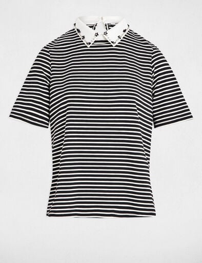 t shirt manches courtes raye blanc femme T-shirt manches courtes rayé blanc femme