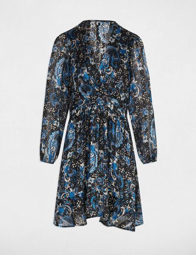 Robe courte cache coeur multicolore femme