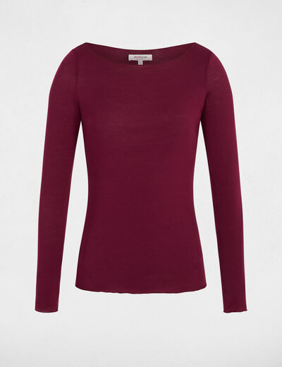 T-shirt met lange mouwen pruim vrouw