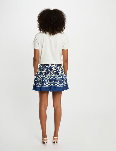 T-shirt met korte mouwen helder wit vrouw