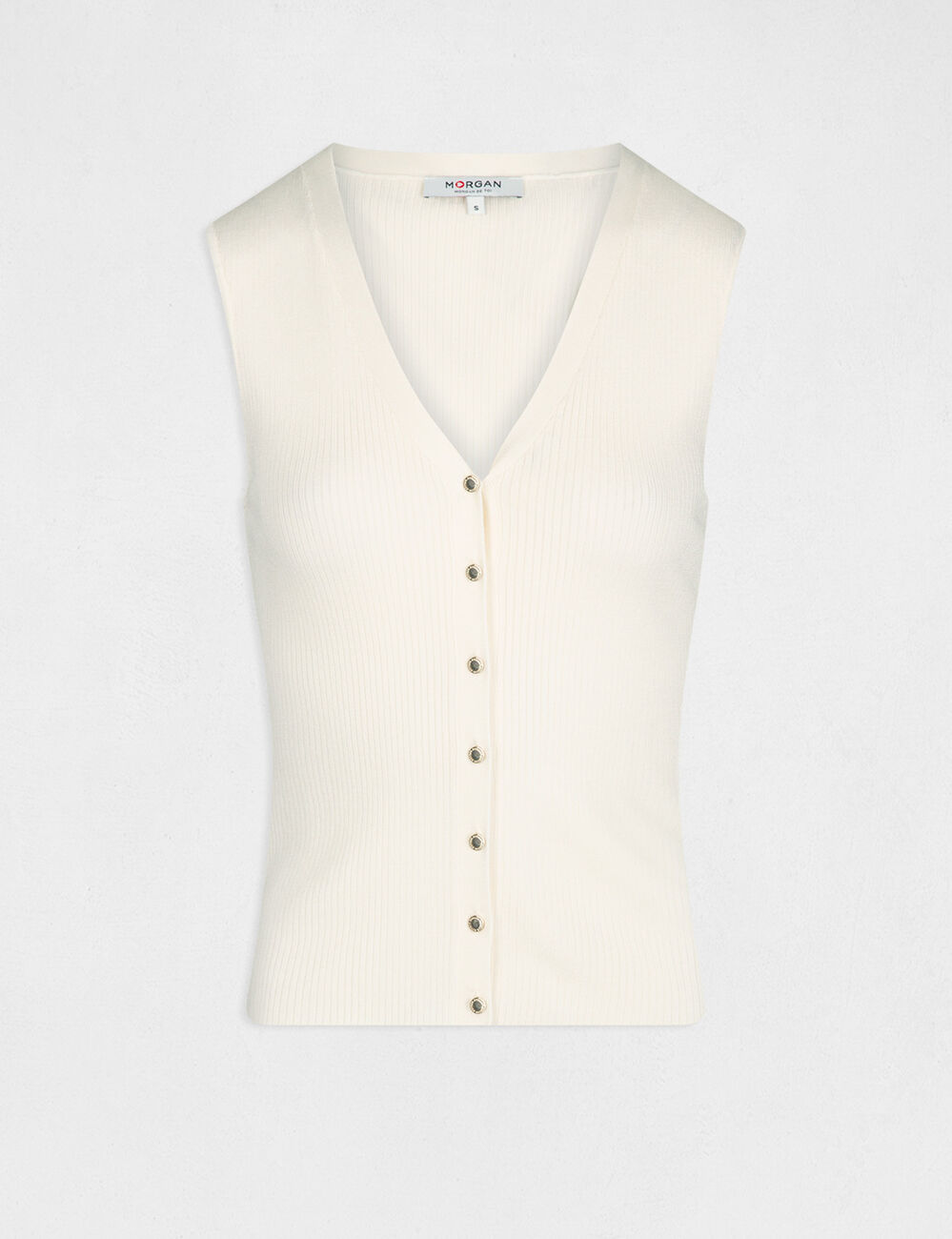 Pull débardeur en tricotage en côte ivoire femme