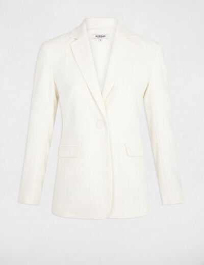 Veste col tailleur blanc femme