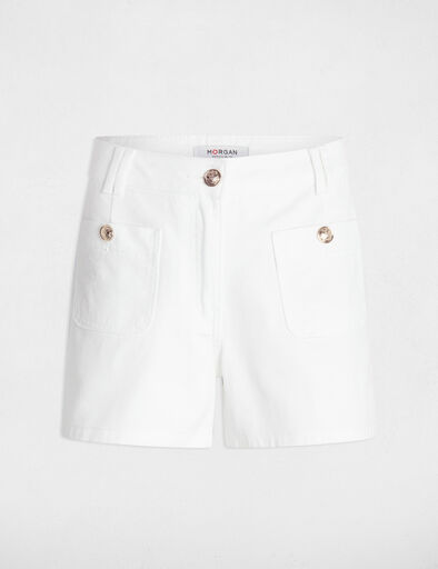 short taille haute en jean blanc femme Short taille haute en jean blanc femme