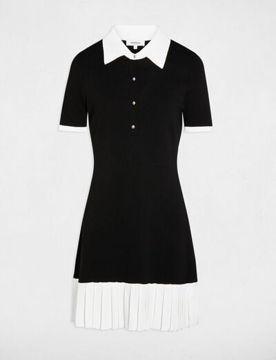 Robe courte cintrée noir femme