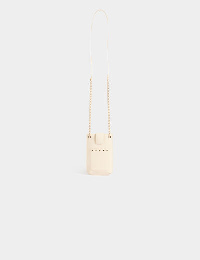 Telefoonpouch met studsdetails ivoor vrouw