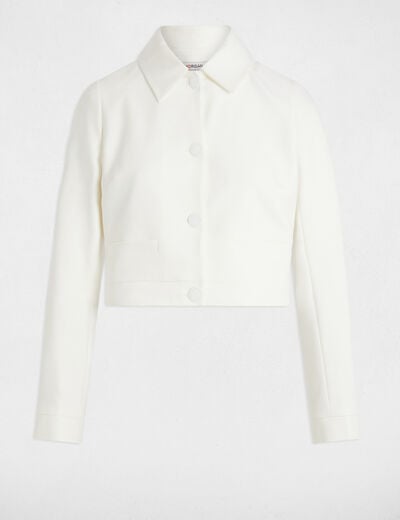 Veste manches longues blanc femme