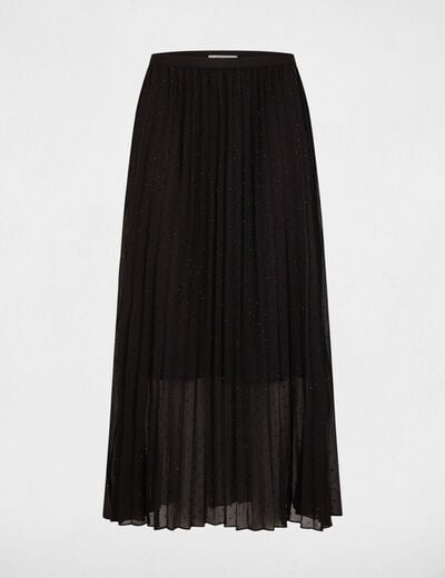 Jupe longue strass noir femme
