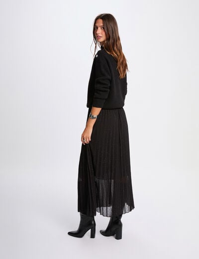 Lange rok met strass zwart vrouw