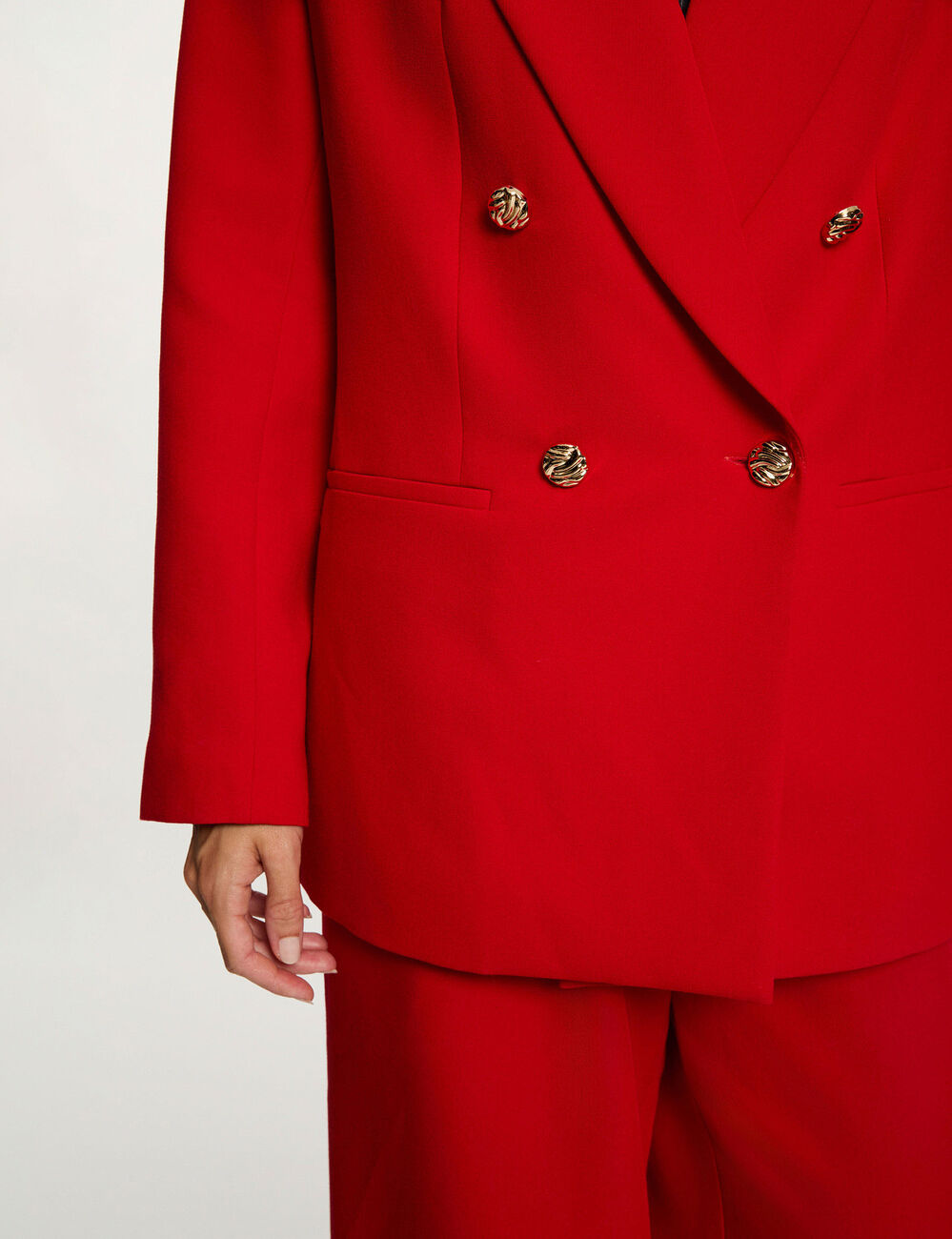 Oversized jas rood vrouw