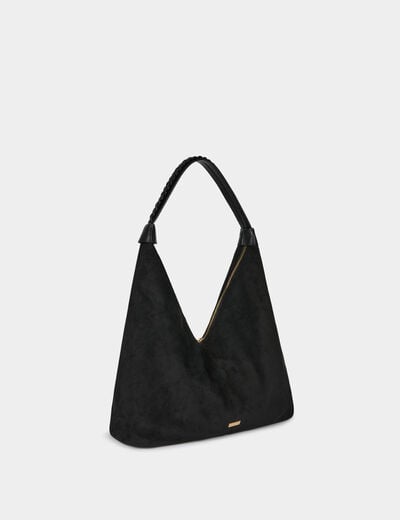 Sac hobo su&eacute;dine noir femme