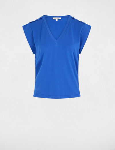 T-shirt manches courtes bleu electrique femme
