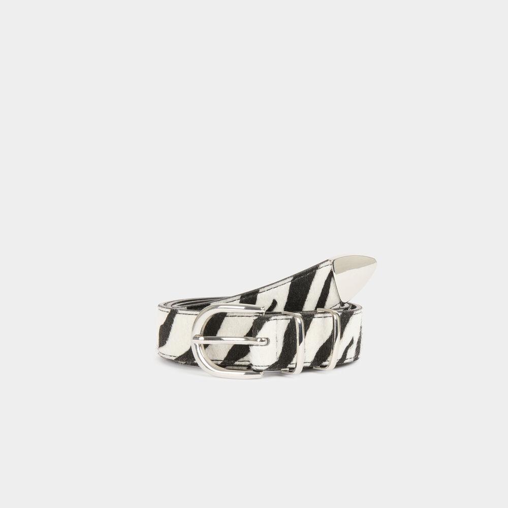 Riem met zebraprint ivoor vrouw