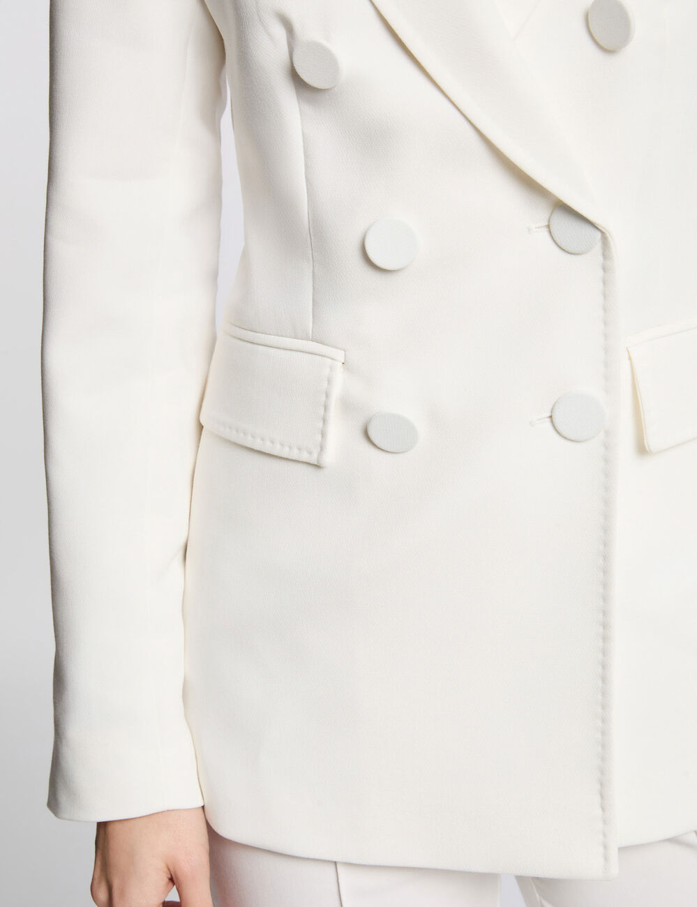Blazer met knopen helder wit vrouw