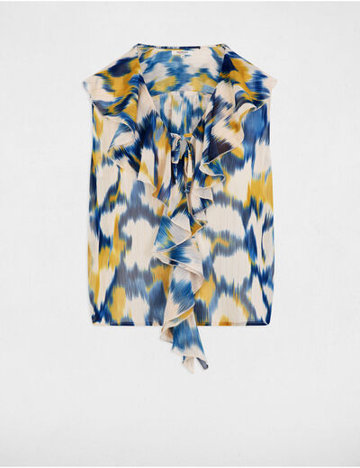 Mouwloze blouse meerkleurig vrouw