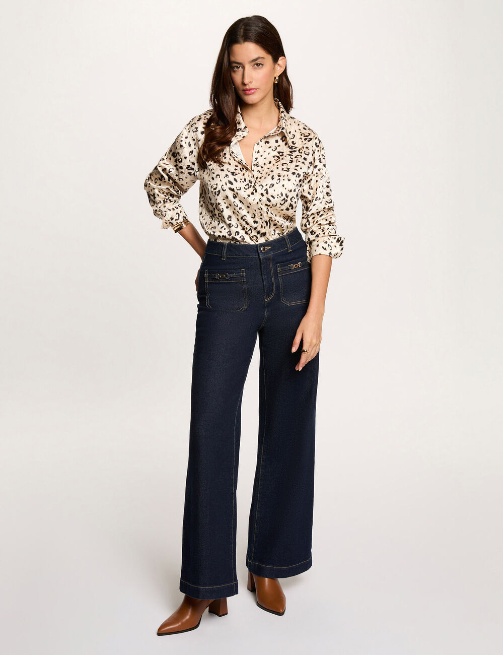 Chemise ajust&eacute;e multicolore femme