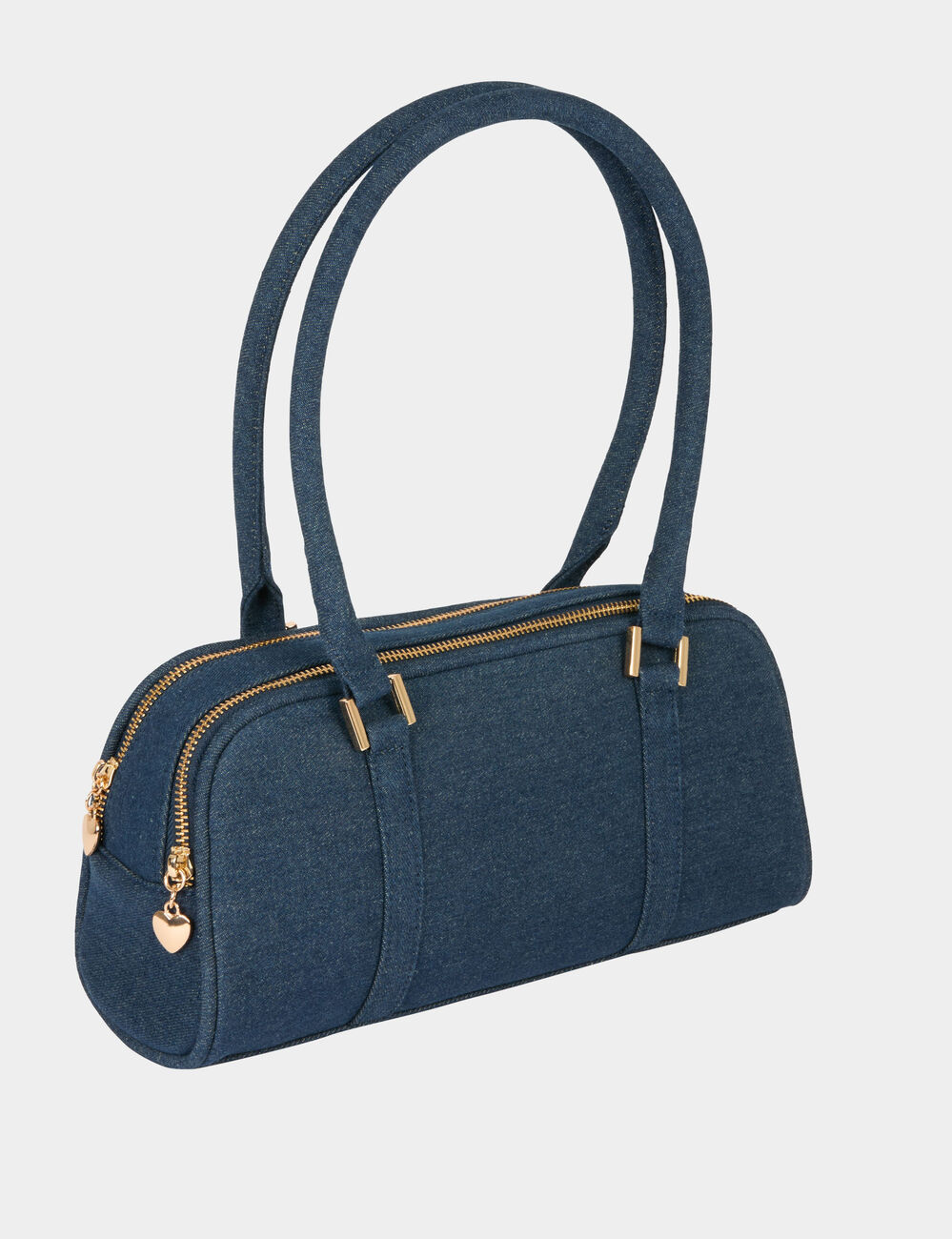 Jeans baguettetas stone washed denim vrouw