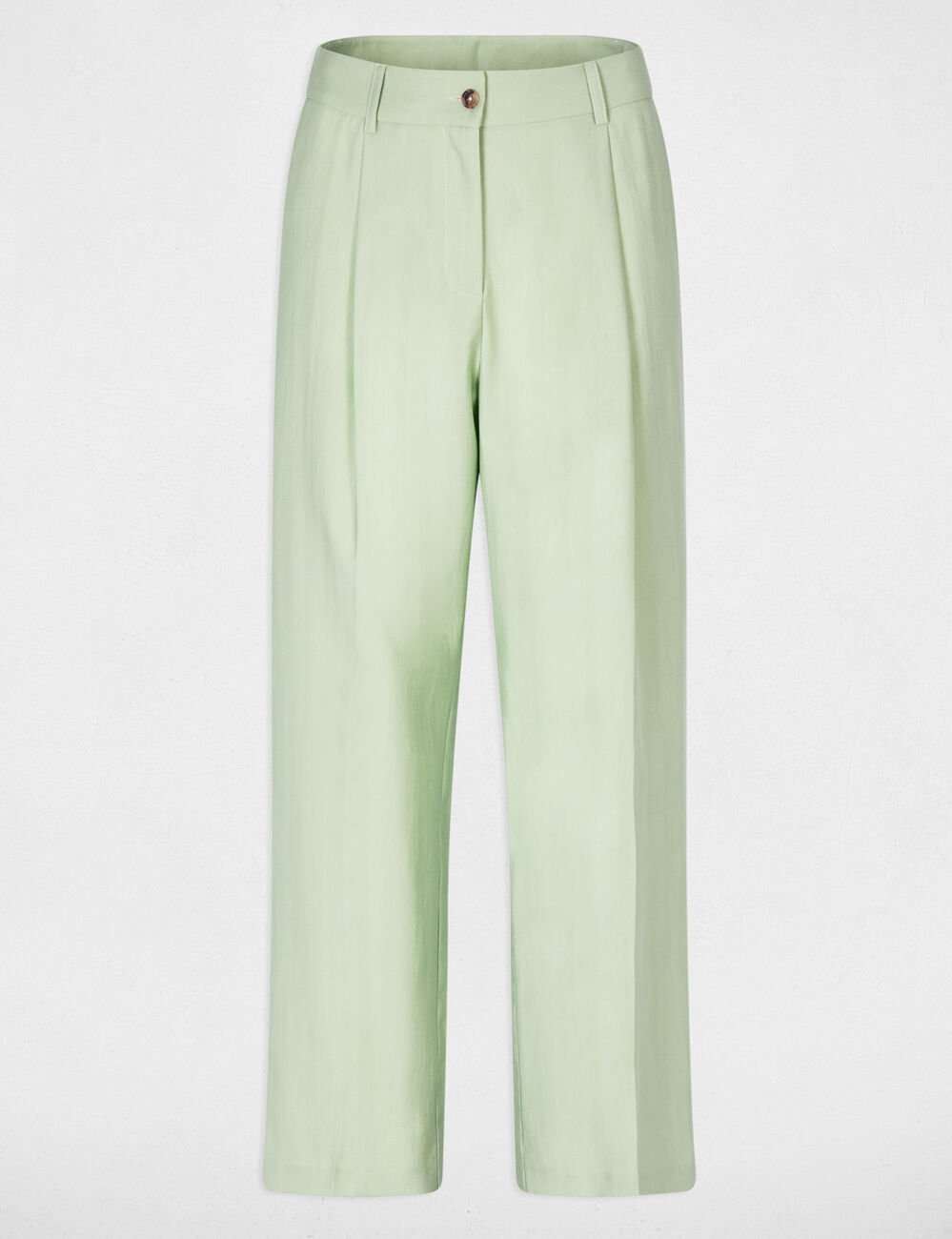 Hoge taille carrot broek pastelgroen vrouw
