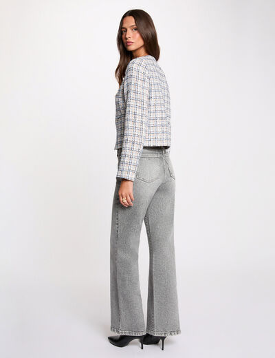 Veste tweed ajust&eacute;e multicolore femme