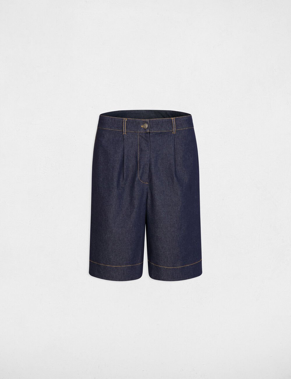 Short large en jean denim brut femme