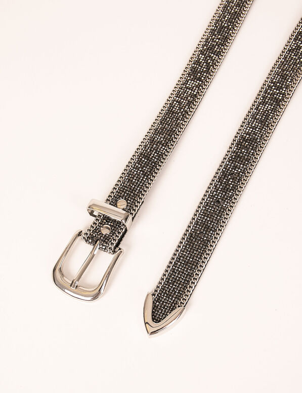 ceintuur met strasssteentjes gris clair vrouw Ceintuur met strasssteentjes gris clair vrouw