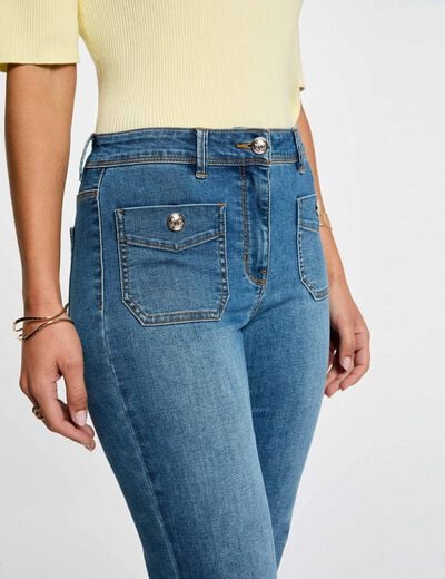 Bootcut jeans stone washed denim vrouw